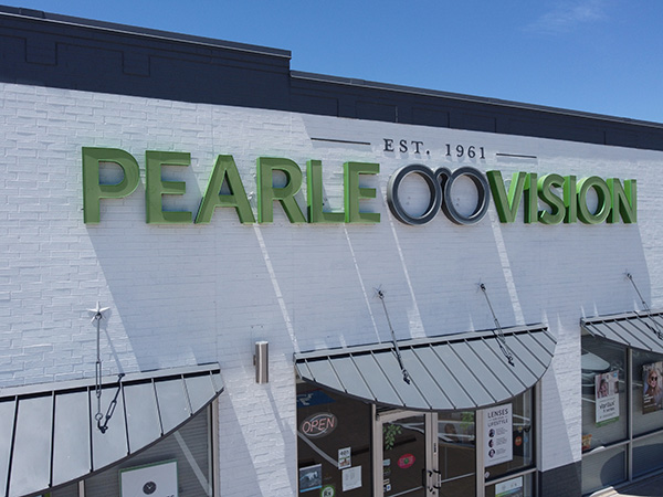 Exterior of Pearle Vision store in Lewisville, TX